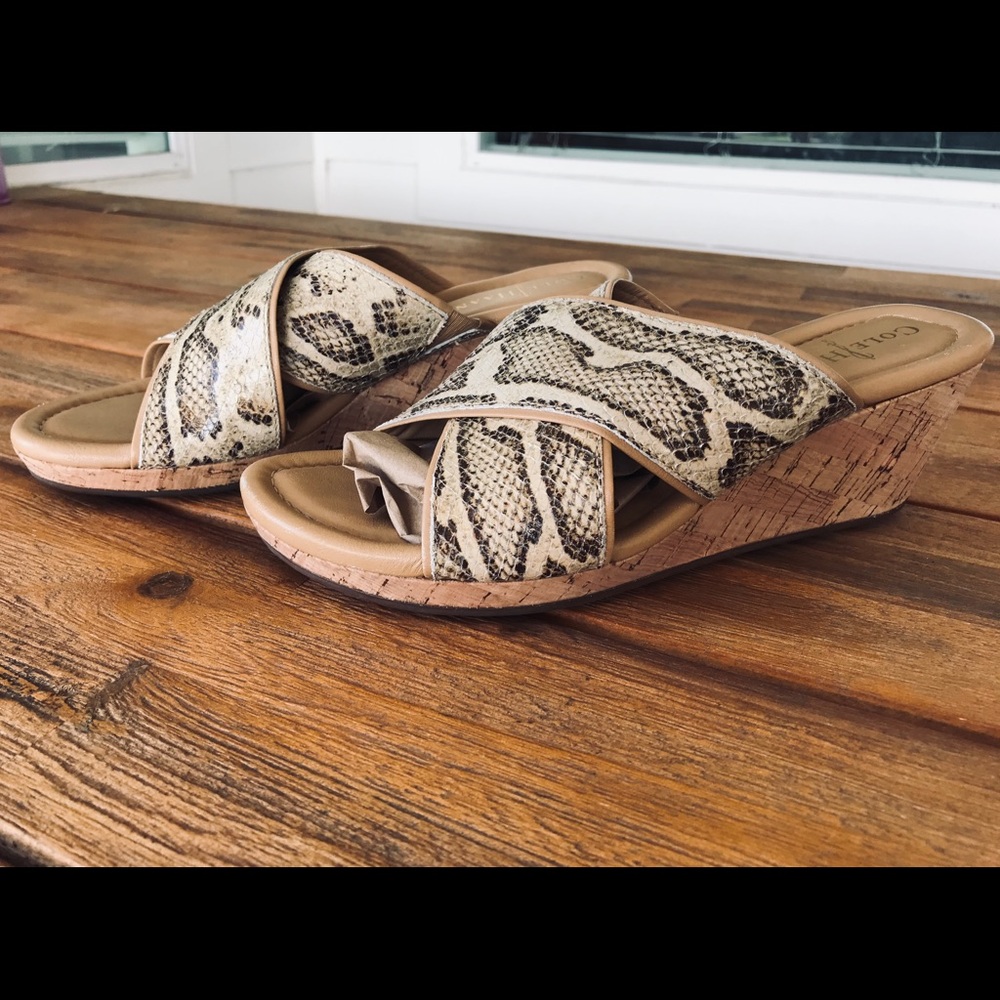 Cole Haan Snakeskin Cork Wedges Nike Air